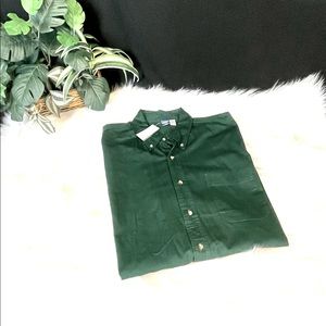 COPY - XXL NEW Men’s short slv Hunter green button shirt